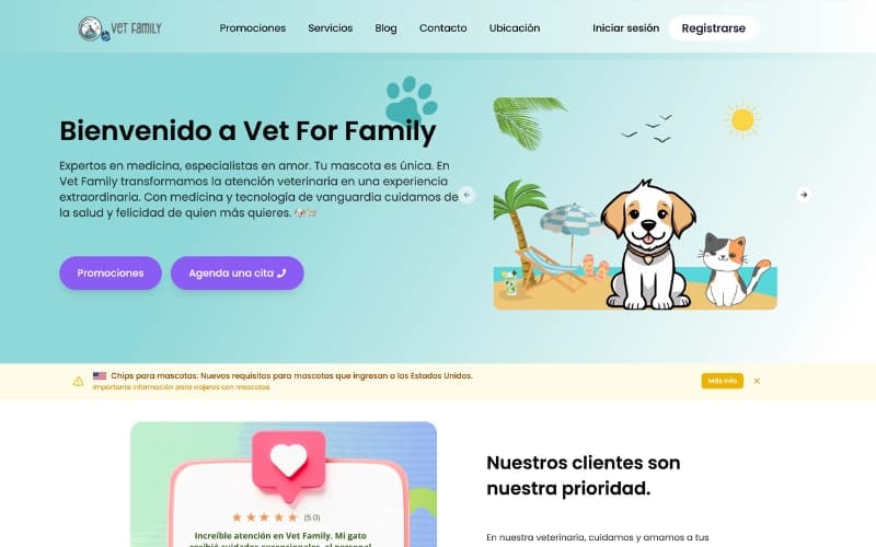 Vet Family - Dashboard Principal